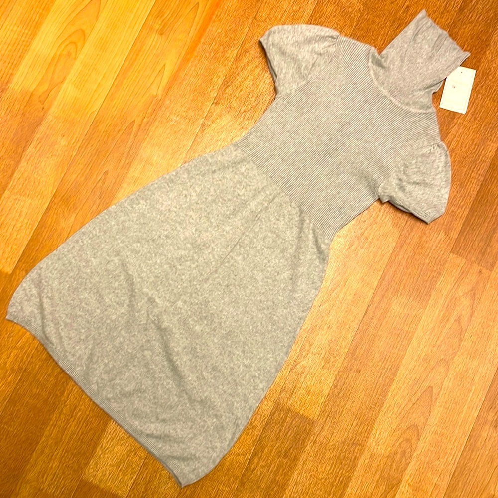 Very cute gray turtleneck sweater dress size M New with Tags
